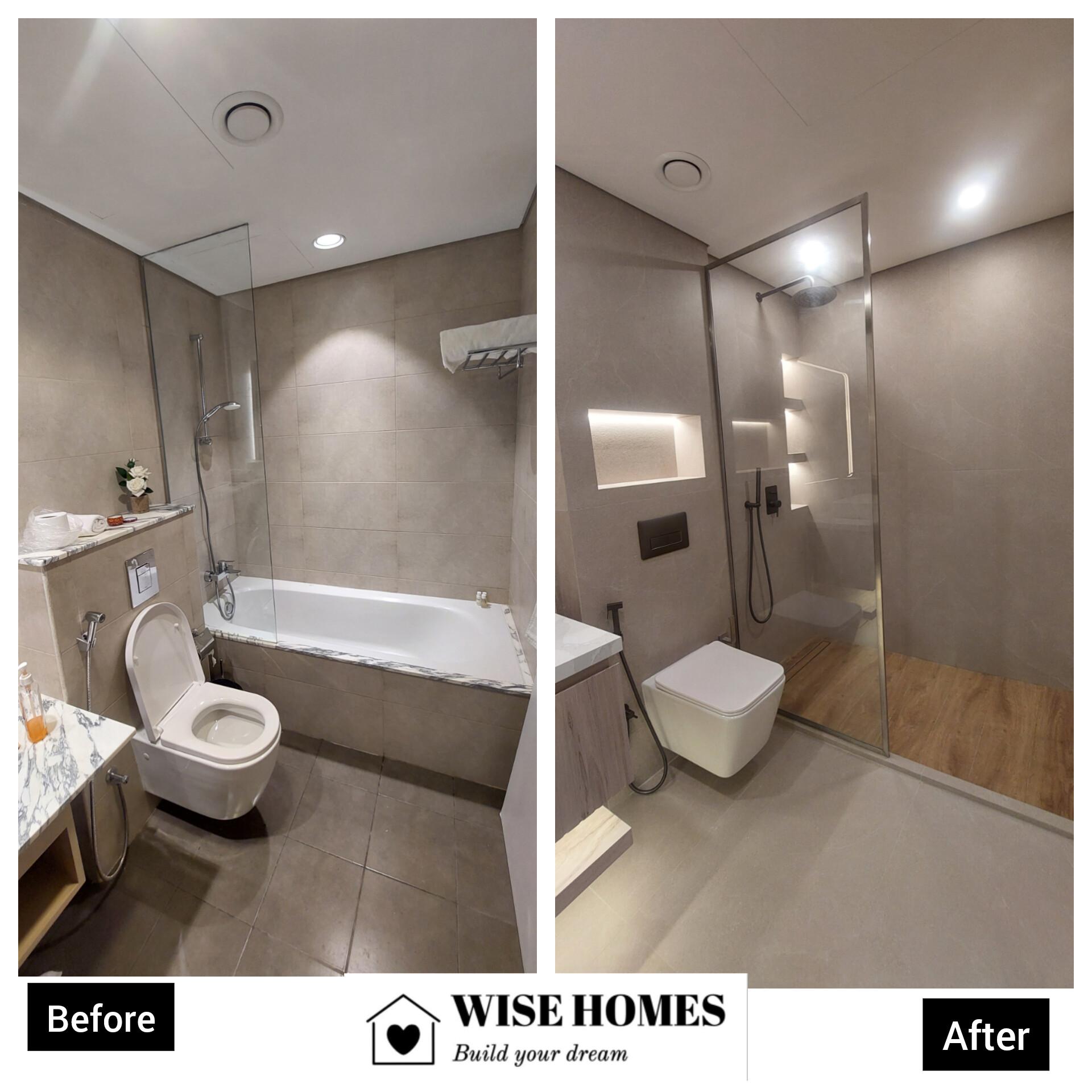 Bathroom renovation in Marina - elegant modern style